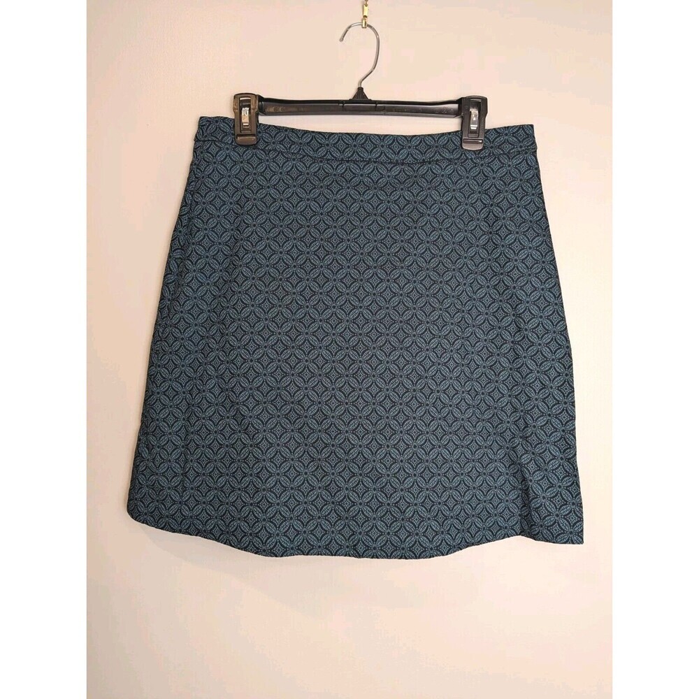 Margaret M Deandra Textured Aline Skirt Teal Green Size M Pull On‎ Geometric